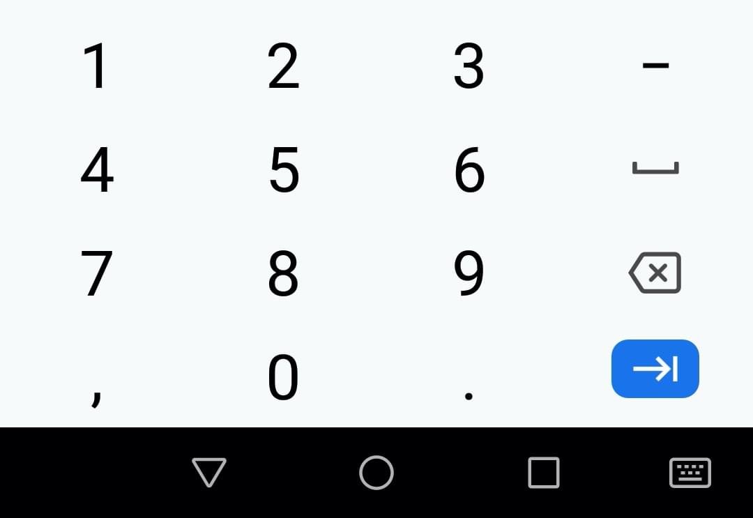 Firefox for Android email keyboard, with ampersand displayed by default.
