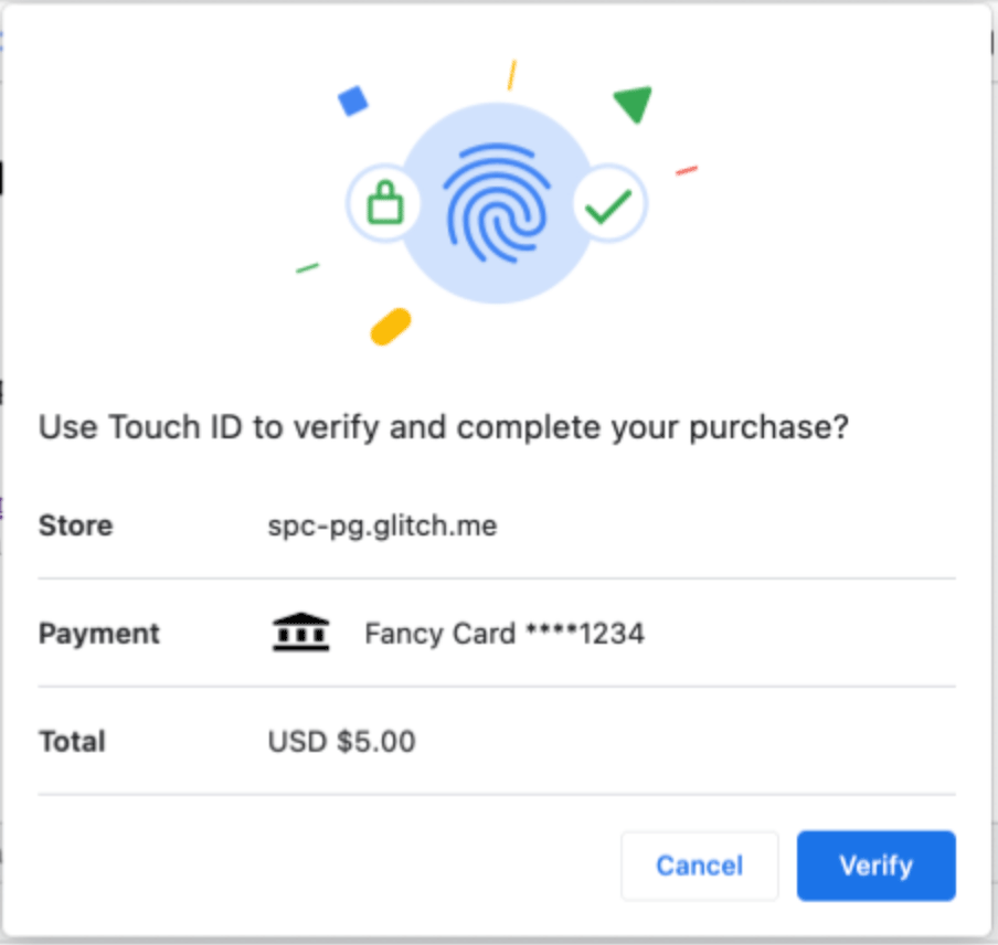 Chrome M118 transaction dialog for SPC