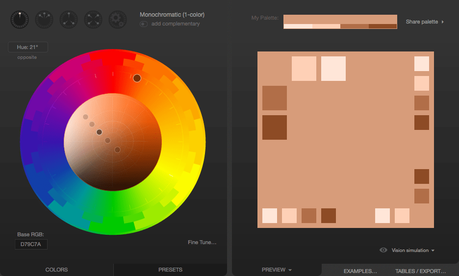 After entering base color